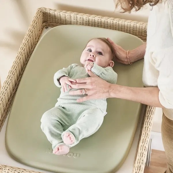 Nattou - Pelenkázó alátét SOFTY 50x70 cm zöld