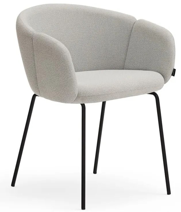 Világosszürke kárpitozott étkezőfotel Add – Teulat