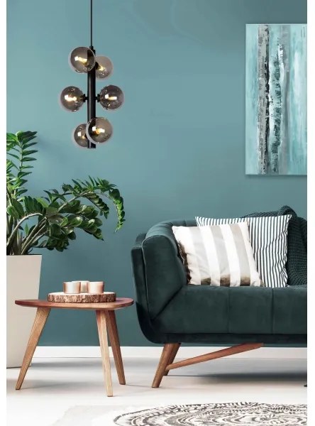 Lucide 45474/06/30 - Csillár zsinóron TYCHO 6xG9/28W/230V fekete