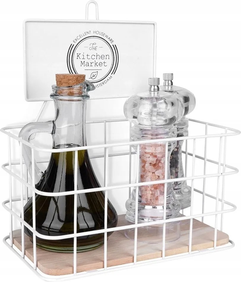 Konyhai polc fűszertartó kosár tároló rendszerező