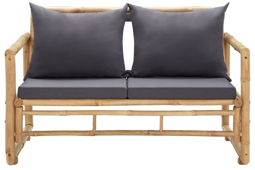 vidaXL bambusz kerti pad párnákkal 115 cm