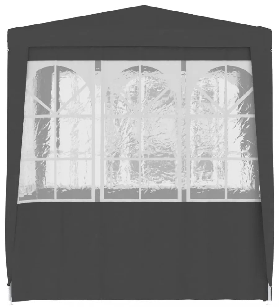 antracitszürke rendezvénysátor oldalfalakkal 2 x 2 m 90 g/m²