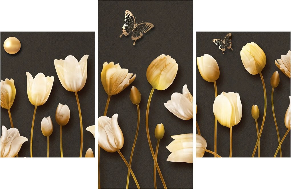 Kép - Tulipánok - absztrakt (90x60 cm)