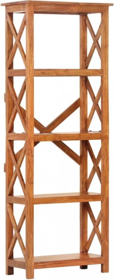 tömör akácfa könyvszekrény mézszínű felülettel 60 x 30 x 160 cm