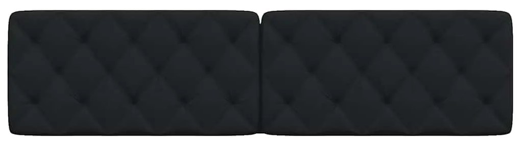 fekete szövet fejtámla párna 200 cm