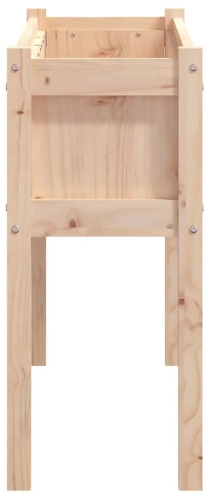 tömör fenyőfa kerti virágláda lábakkal 110 x 31 x 70 cm