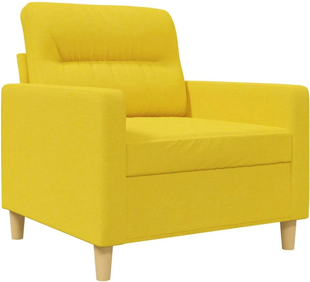 vidaXL világossárga szövet kanapéfotel 60 cm