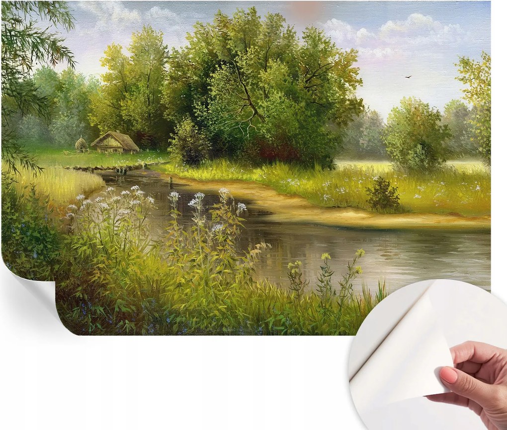 Modern Öntapadós Fotótapéta Mosható Vidéki tájkép 152x104 cm