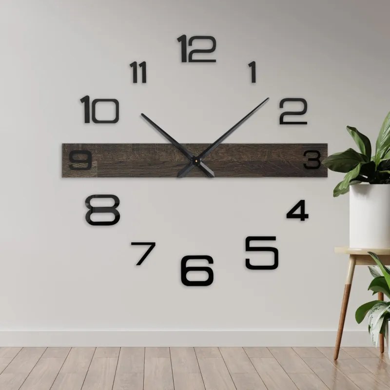 Minimalista elegáns falióra tölgyfából - POPOKLES