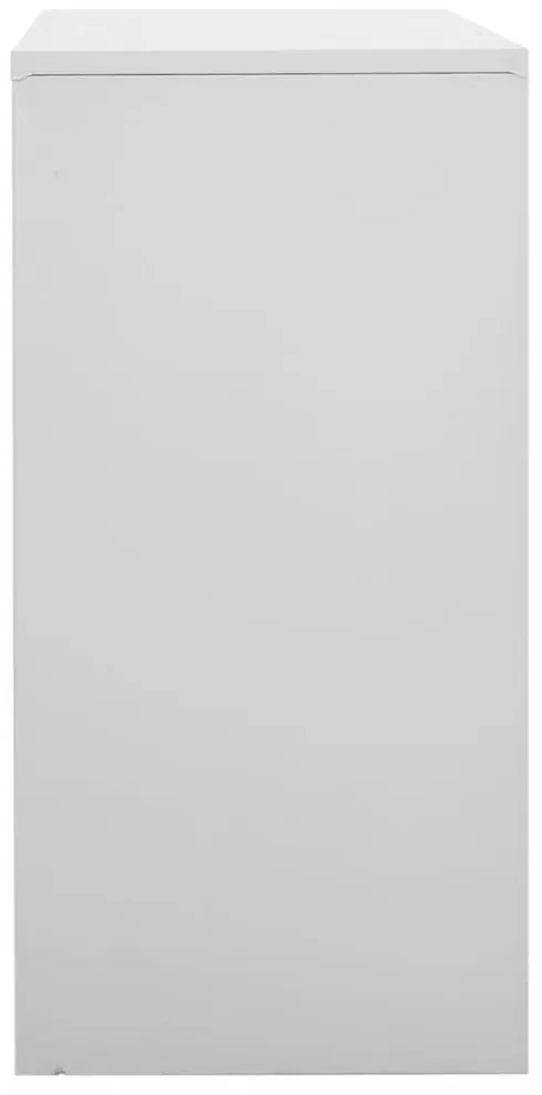 2 db világosszürke acél zárható szekrény 90 x 45 x 92,5 cm