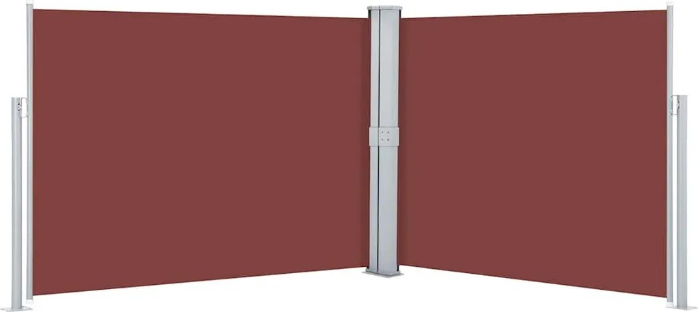 vidaXL barna behúzható oldalsó napellenző 140 x 1000 cm
