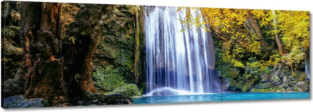 Vászonkép 60x20 Gyönyörű vízesés Kaszkád