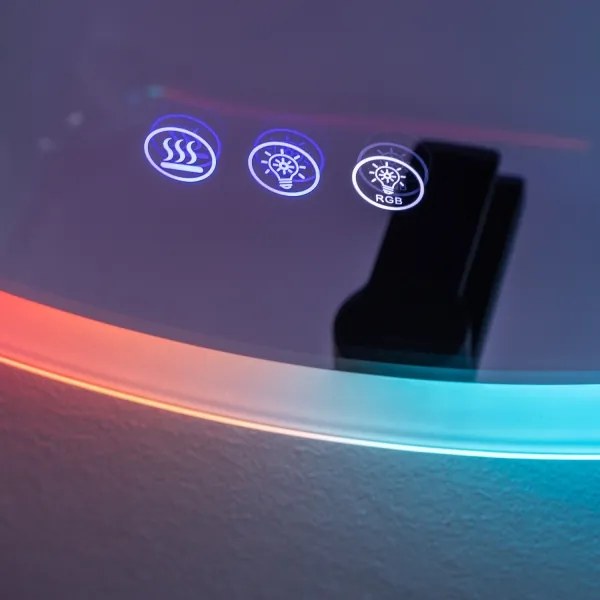 Brilagi-LED RGBW dimmelhető, páramentesítő fűtéssel, beépített LED háttérvilágítással rendelkező tükör CLARA PRO LED/18W/230V Ø 60 cm IP44