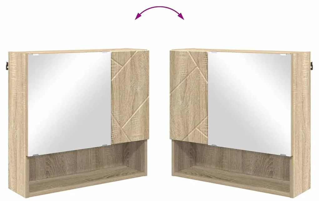 Fürdőszoba bútor szett 2 pcs sonoma tölgy 61 x 35 x 64 cm