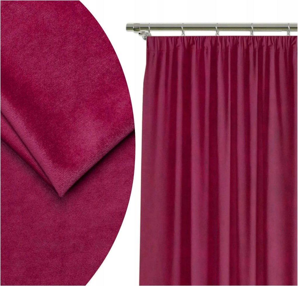 Függöny Kész Piros 140x160 Függöny Békák Velvet Sima 8251