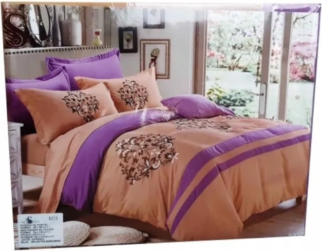 Pamut-szatén ágyneműhuzat 160x200 hímzett