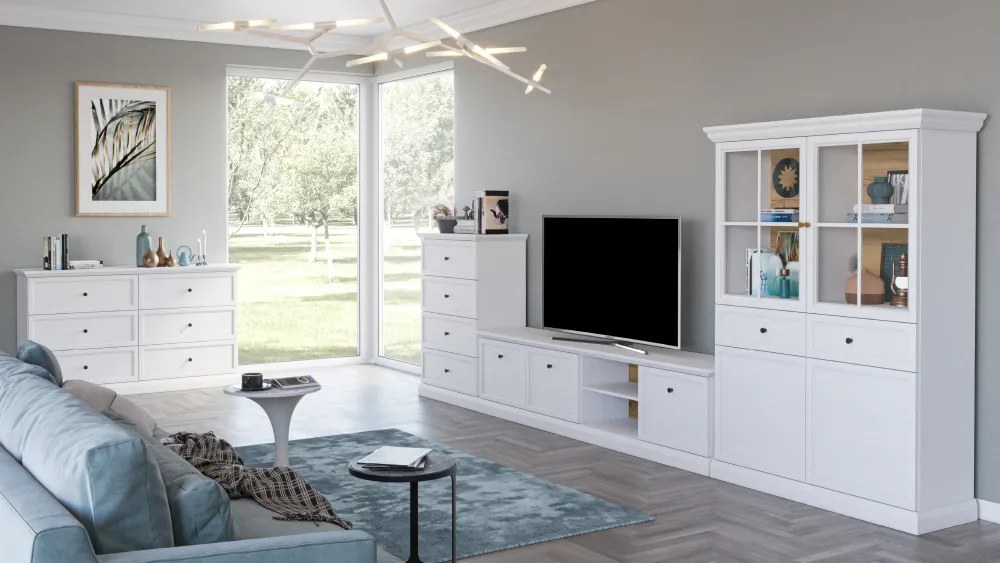 Komód, fehér, LOCCA K3D3S