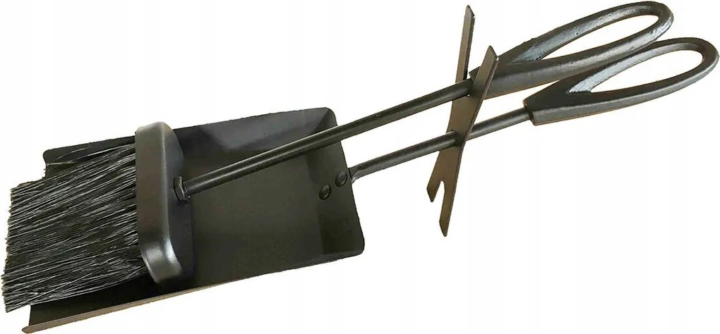 Kandallószerszámok, magasság 38 cm, Cze acél, 2 darabos készlet.