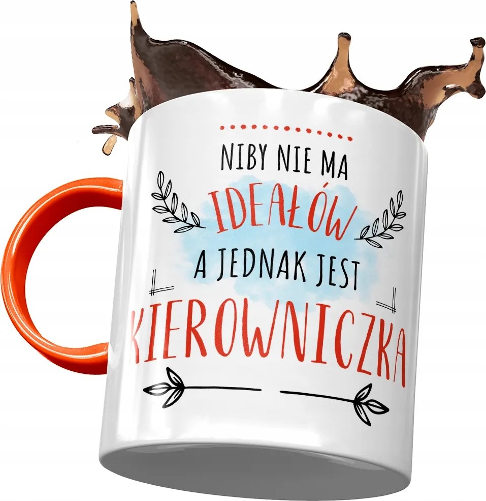 Narancssárga bögre a vezetőnek Ajándék fényképes nyomtatással