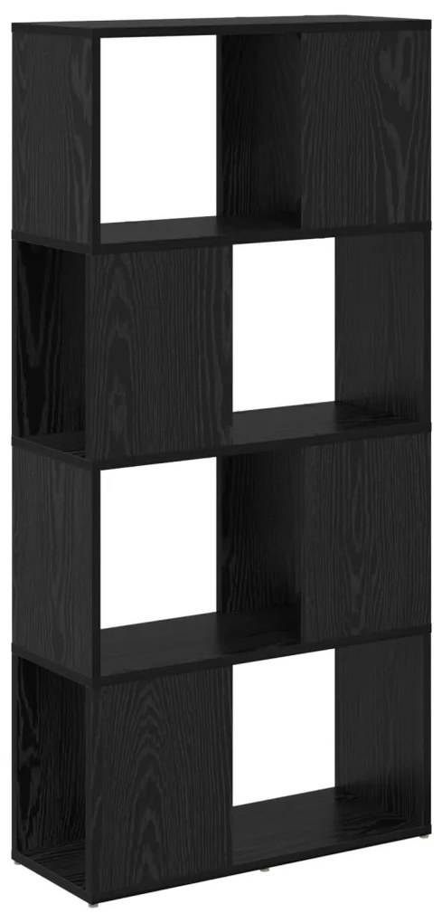 könyvespolc Fekete tölgy Szerelt fa 60 x 24 x 124 cm