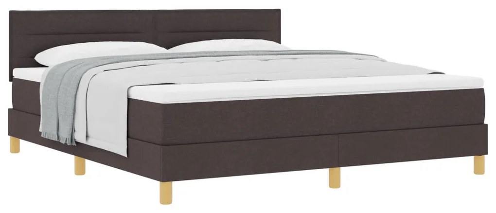 Box Spring Ágy matraccal Sötétbarna 180x200 cm Szövet