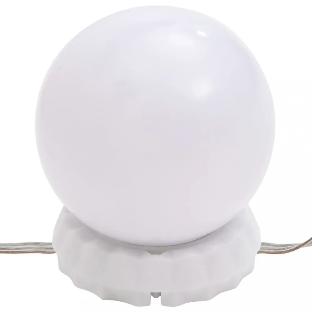 szürke sonoma színű tükrös szekrény LED-ekkel 60 x 31,5 x 62 cm