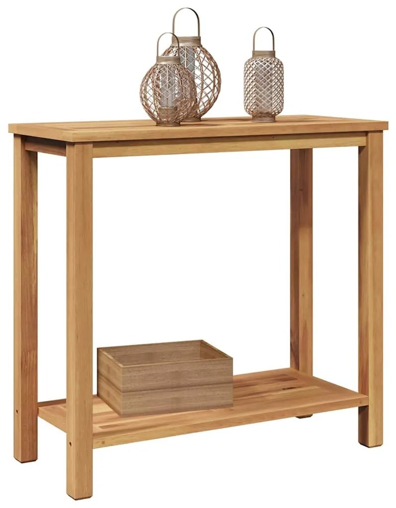 Dohányzóasztal tárolóval Barna 85 x 35 x 75 cm Tömör tíkfa
