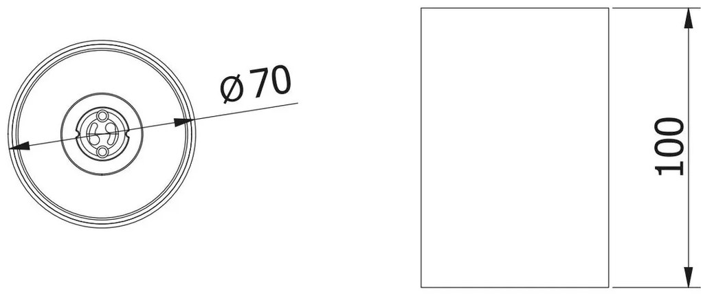 Lámpa Mennyezeti lámpa AERO II, max. 250V, 50/60Hz, 70x100mm, IP20, max. 20W, kör, fehér