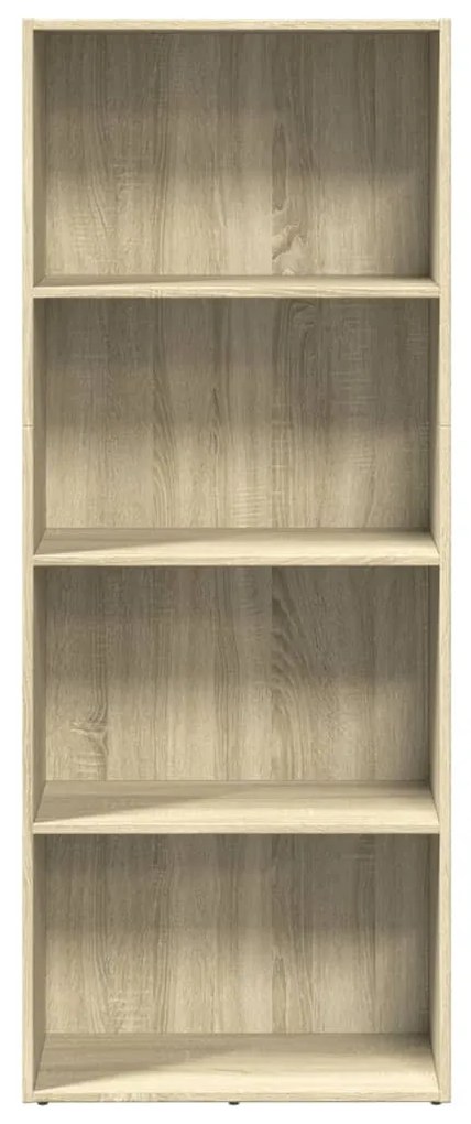 sonoma tölgy színű szerelt fa könyvespolc 60 x 30 x 152 cm