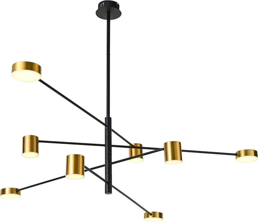 ITALUX PND-16374-8-BK-GD-3K REMDAL Modern Led Függesztett Lámpa IP20