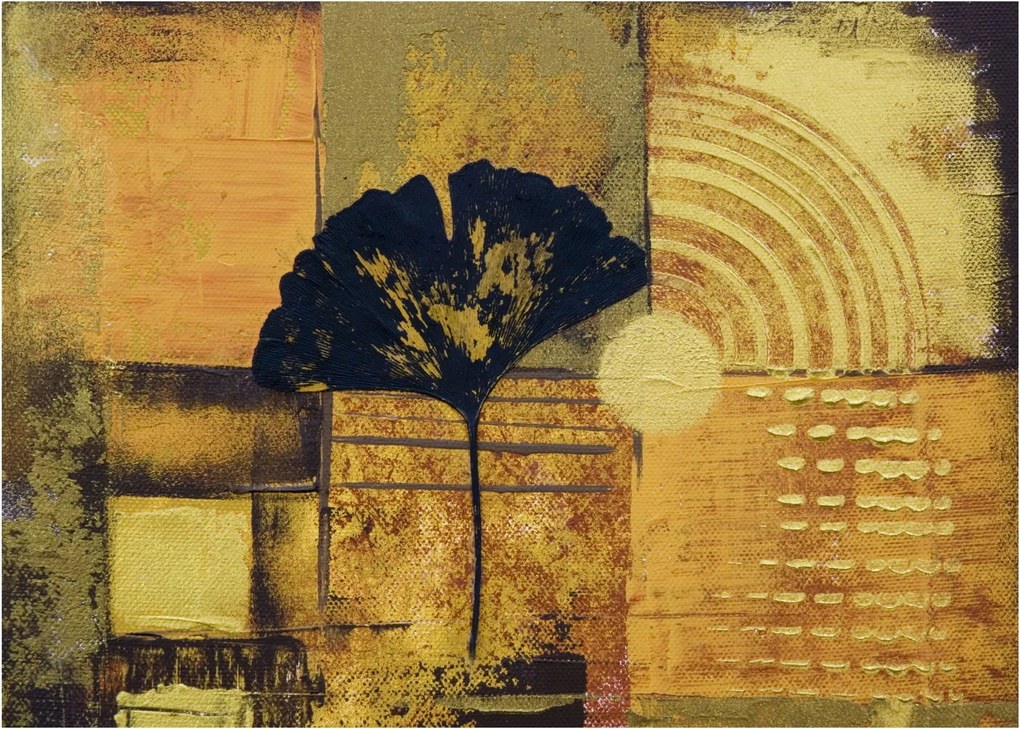 Kép - Ginkgo levél (üvegen) (70x50 cm)