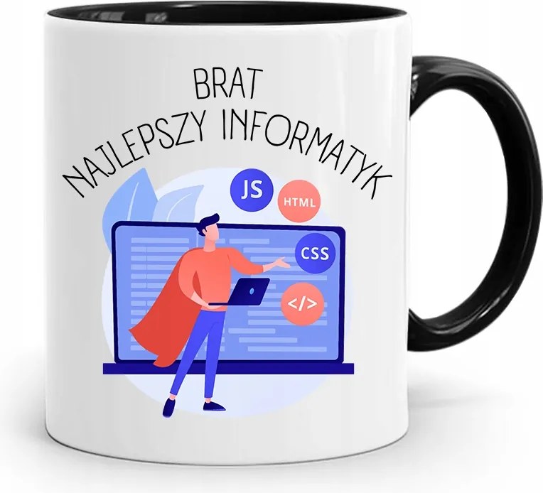 Fekete Bögre Testvérnek Legjobb Informatikus fényképes nyomtatással