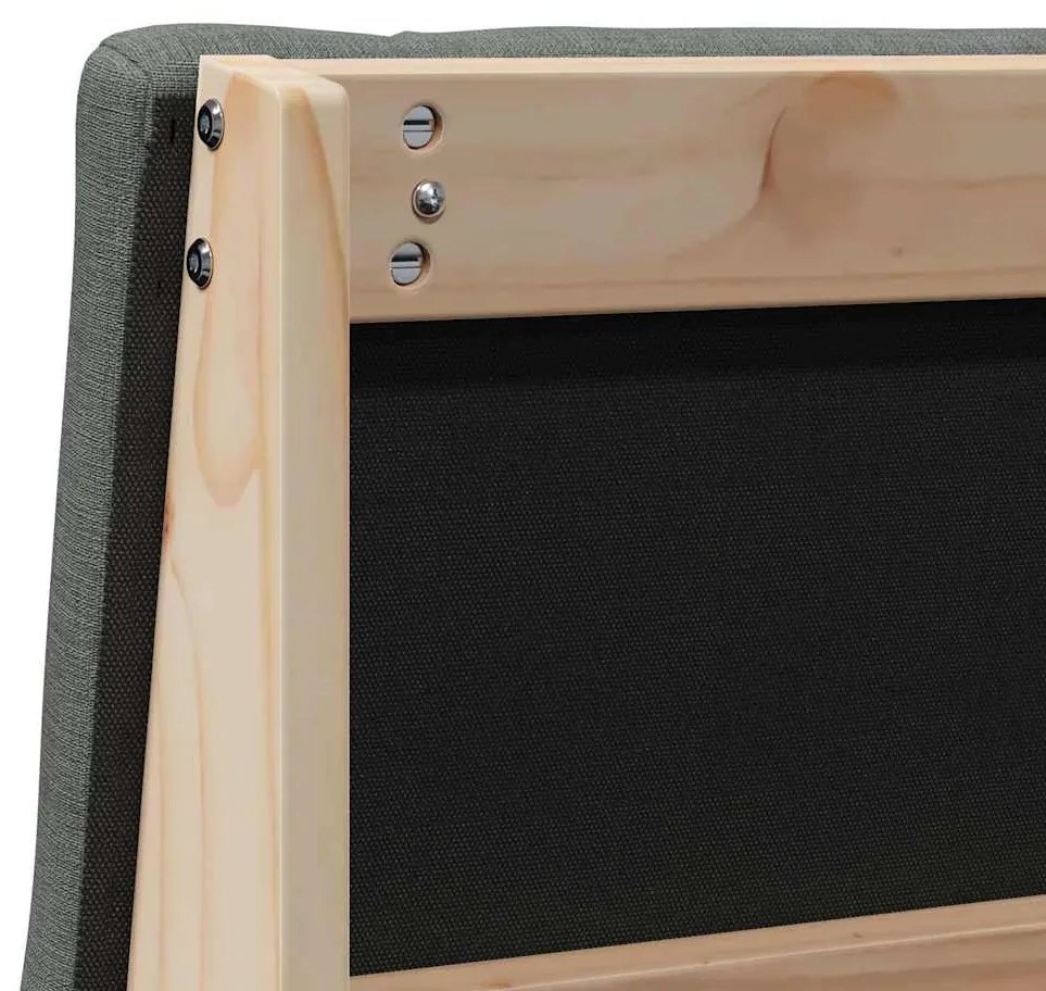 Kárpitozott fejtámla Sötétszürke 100 cm Tömör fenyőfa