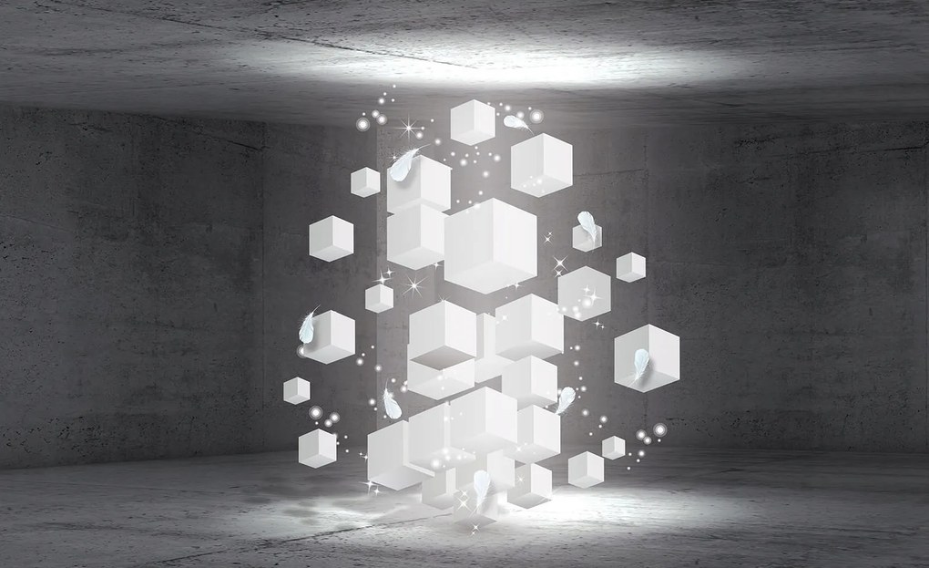 Fotótapéta Kubizmus Absztrakt Geometria fehér vinil 312x219 +ragasztó