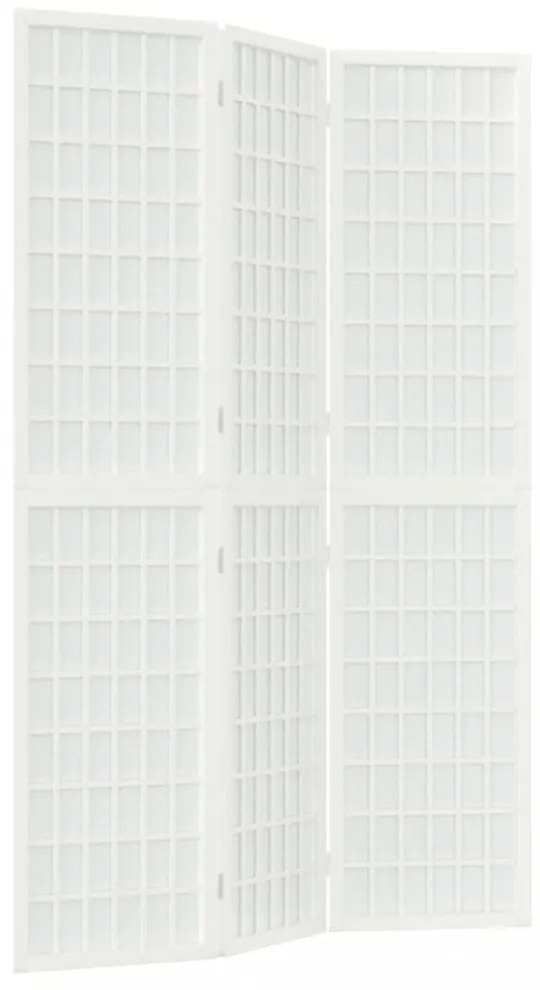 3-paneles fehér japán stílusú összecsukható paraván 120x170 cm