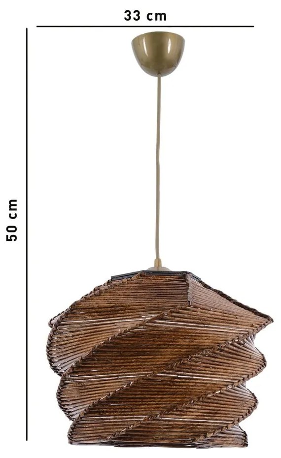 Világosbarna függőlámpa ø 32 cm Ruche – Opviq lights