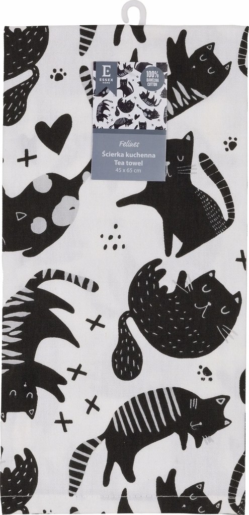 Pamut törlőkendő konyhai törlőkendő cica motívummal macska mintával