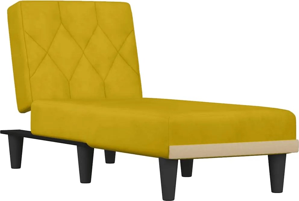 vidaXL citromsárga bársonydívány