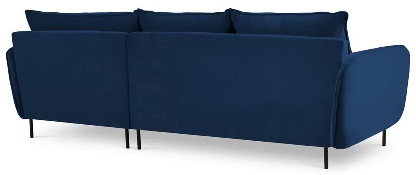 Kék bársony sarokkanapé (jobb oldali) Vienna – Cosmopolitan Design