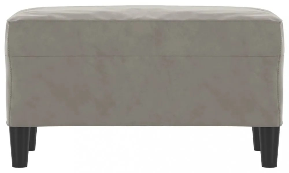 vidaXL világosszürke bársony pad 70x35x41 cm