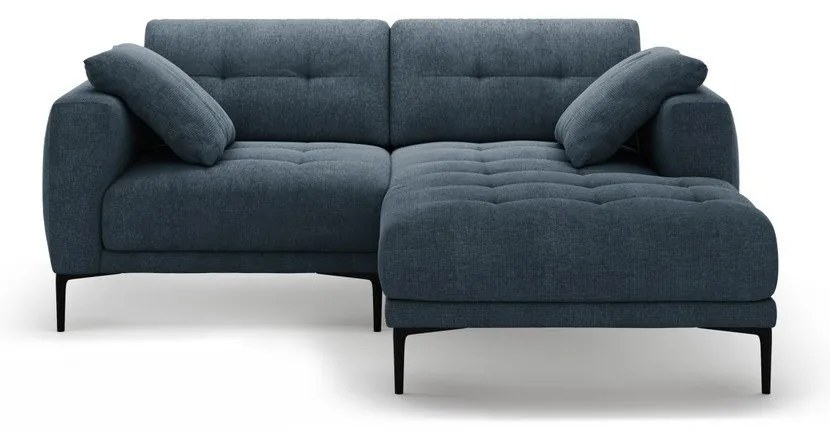 Sötétkék sarokkanapé (jobb oldali-heverő résszel) Bemy – Micadoni