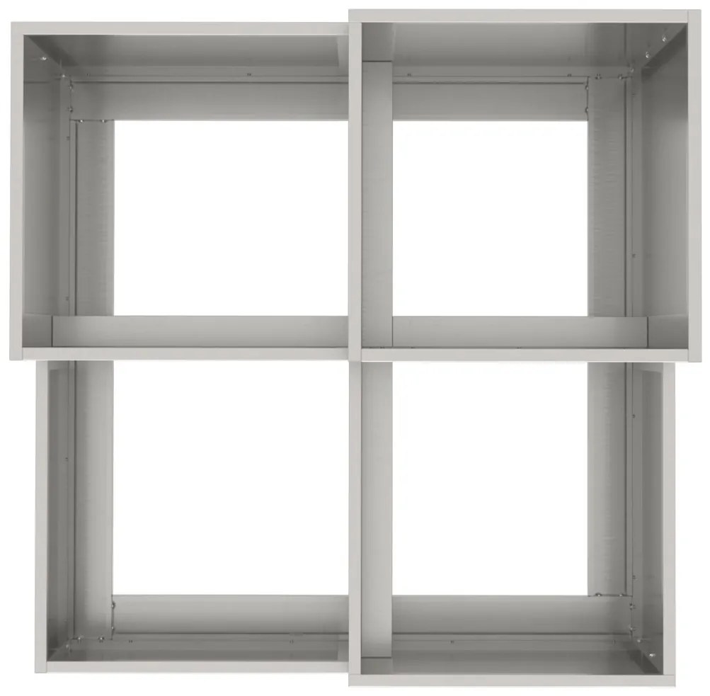 Kerti Ültető 80x80x60 cm Rozsdamentes Acél
