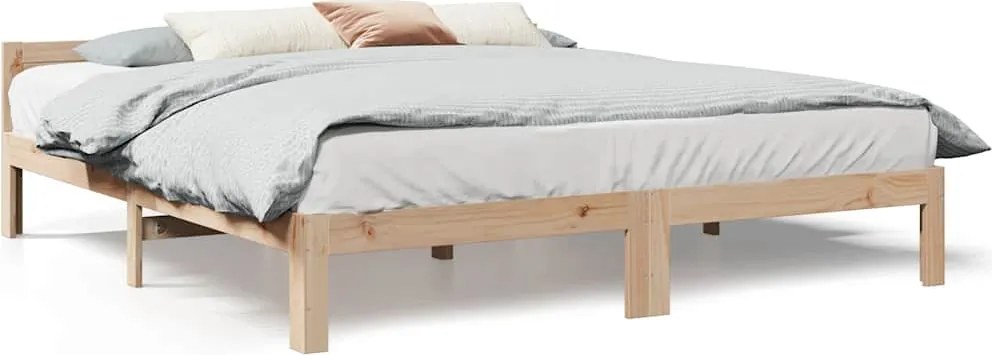 vidaXL tömör fenyőfa ágy matrac nélkül 160 x 200 cm