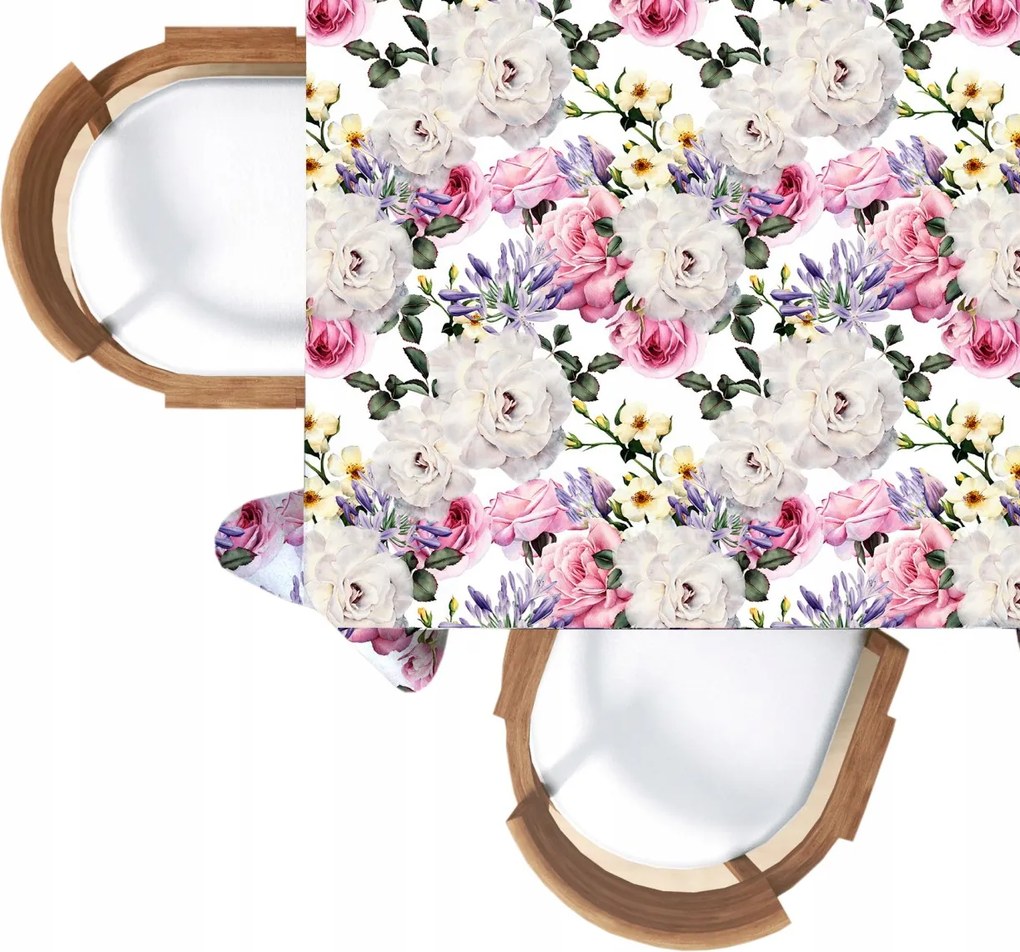 Abrosz Foltálló 140X220 Tea Rózsa Minták