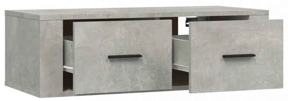 betonszürke szerelt fa függő TV-szekrény 80 x 36 x 25 cm