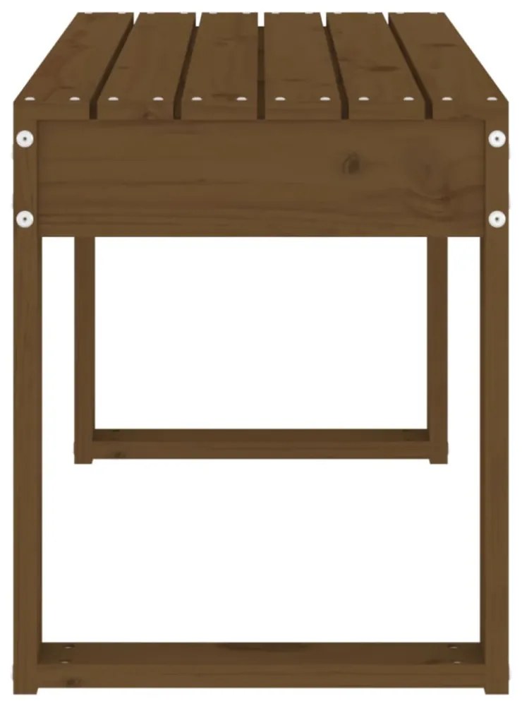 mézbarna tömör fenyőfa kerti pad 80 x 38 x 45 cm
