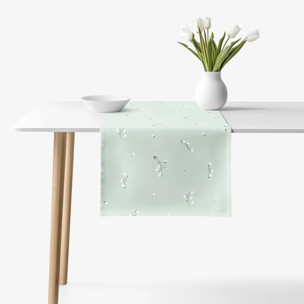 Goldea pamut asztali futó - gyöngyvirág mintás 50x120 cm