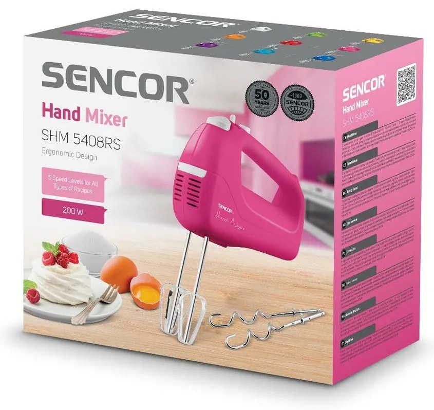Sencor SHM 5408RS kézi habverő, rózsaszín