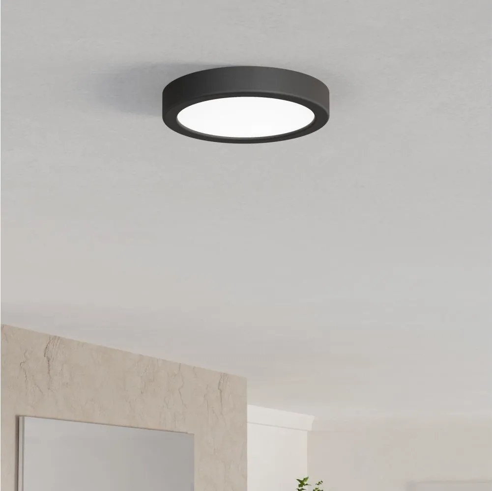 Eglo 901324 - Fürdőszobai LED mennyezeti lámpatest FUEVA LED/7,5W/230V Ø16,6cm IP44 fekete
