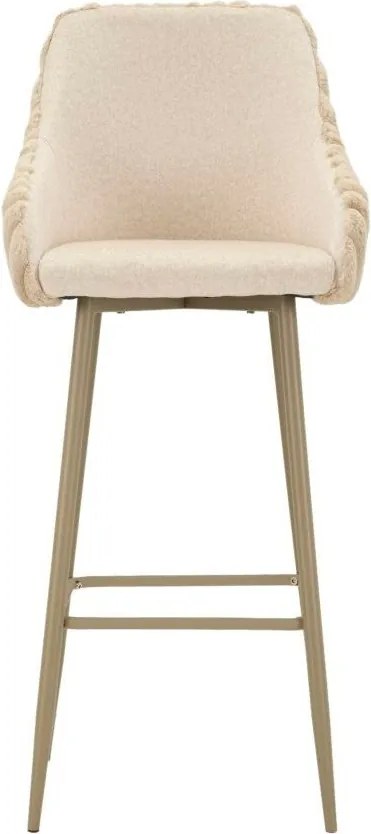 Krémszínű kárpitozott karfás bárszék szett 2 db-os (ülésmagasság 78 cm) Alaska – Mauro Ferretti